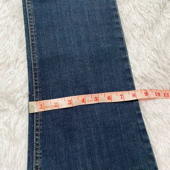 Women Levi's Supreme Curve Skinny Boot Cut Flare Jeans in Dark Blue Size 31x32 - Picture 6 of 9